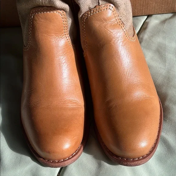 Matisse Coachella Tan Leather and Canvas Boots - Picture 2 of 16
